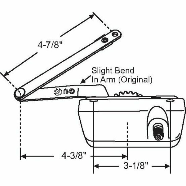 Strybuc Straight Arm Casement Operator 36-516RHOWM